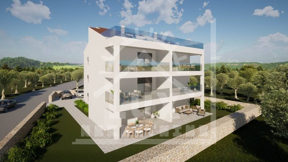 Apartment on the ground floor with a garden, Biograd na moru, new building