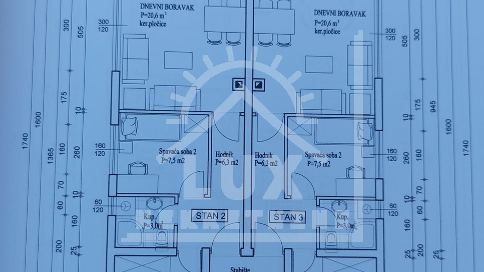 Samostojna hiša, dvonadstropna, s 4 stanovanjskimi enotami, Zadar, Diklovac, novogradnja