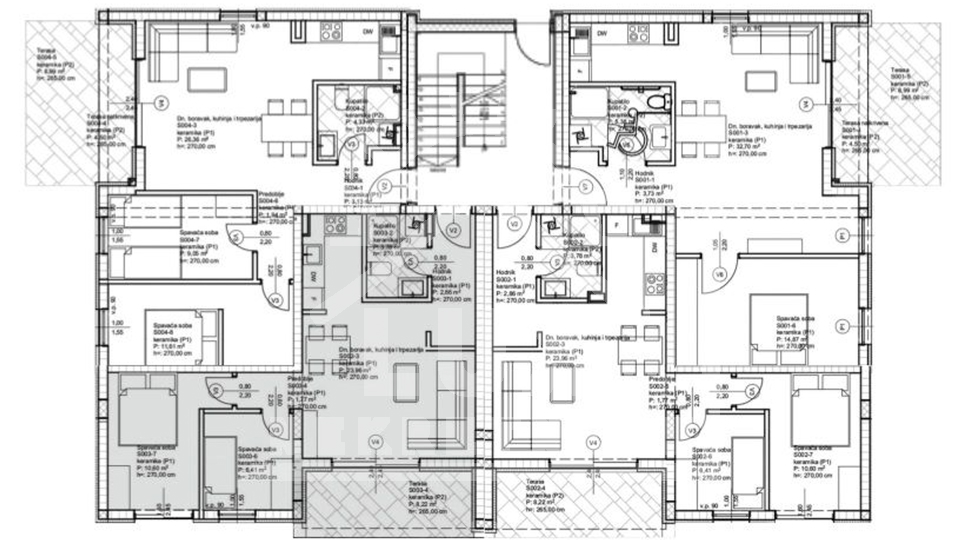 Zweizimmerwohnung im Erdgeschoss mit Garten, Privlaka bei Zadar, NEUBAU