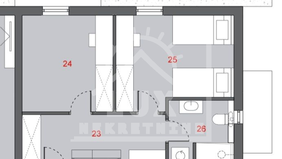 Trosoban, dvoetažan stan na 2. i 3. katu, Zadar (Smiljevac) NOVOGRADNJA