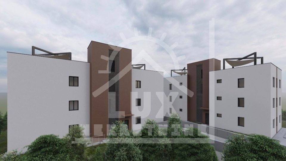 Apartment on the ground floor with a garden, Zadar, Plovanija, new building