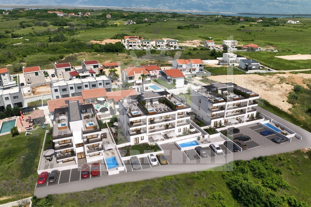 Dvosoban penthouse s krovnom terasom, NOVOGRADNJA, Privlaka kraj Zadra