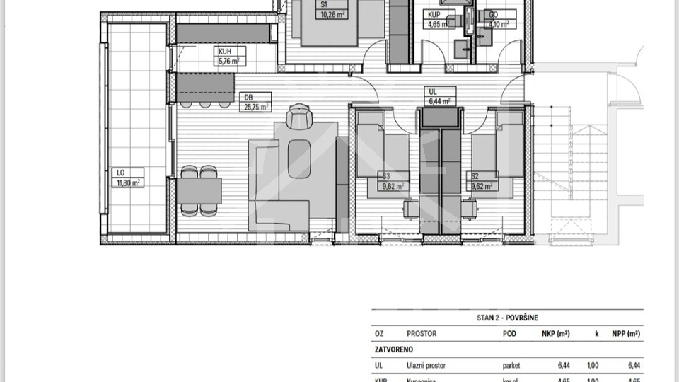 Trosoban stan na 1&period; katu u NOVOGRADNJI&comma; Zadar &lpar;Bulevar&rpar;