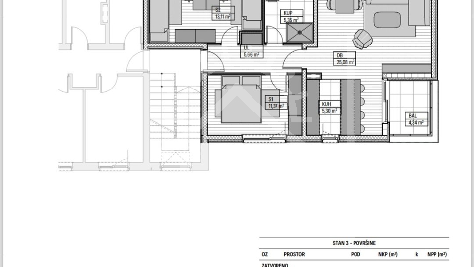 Dvosoban stan na 1&period; katu u NOVOGRADNJI&comma; Zadar &lpar;Bulevar&rpar;