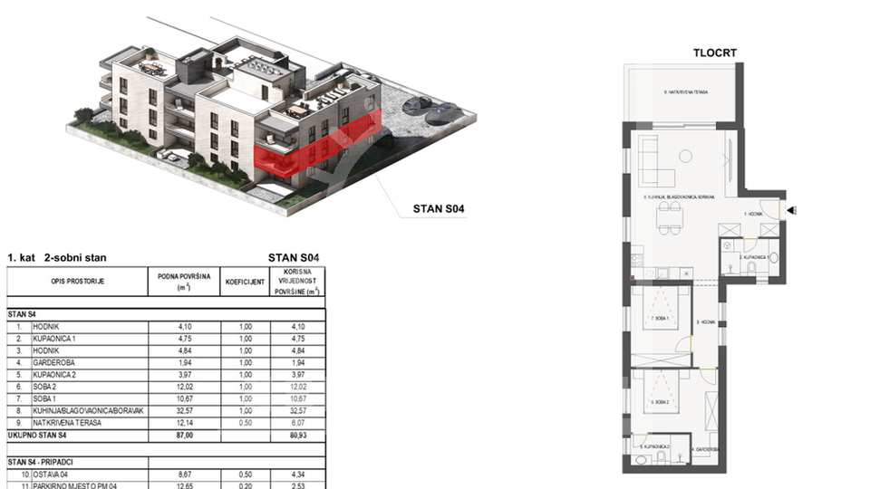 Wohnung&comma; 87 m2&comma; Verkauf&comma; Privlaka - Sabunike