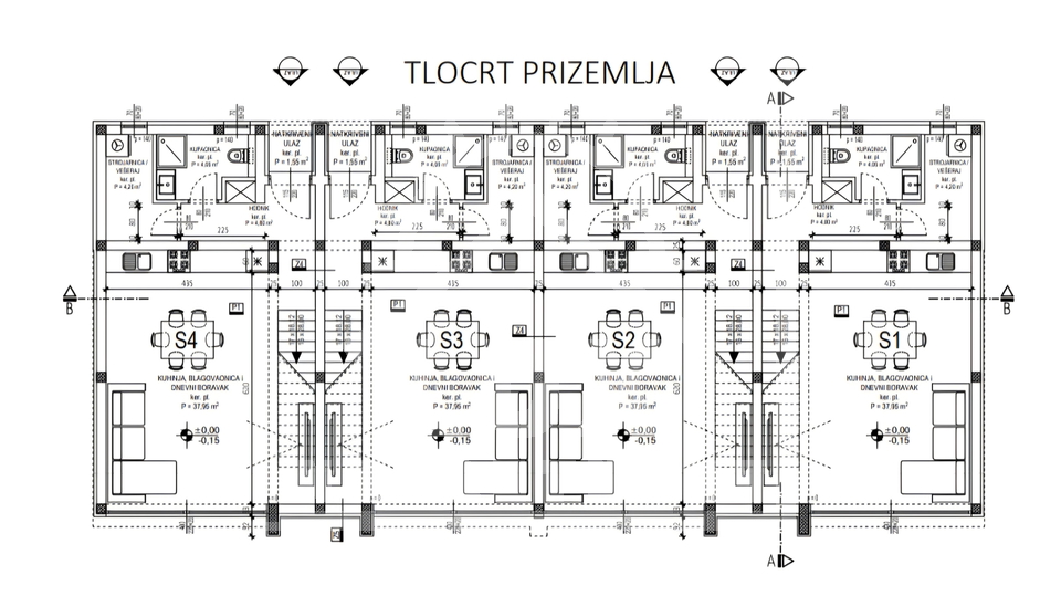 Kuća u nizu u NOVOGRADNJI, Privlaka kraj Zadra