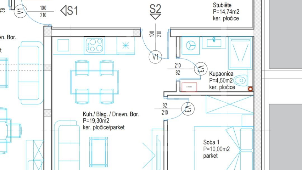 Apartment&comma; 47 m2&comma; For Sale&comma; Zadar - Plovanija