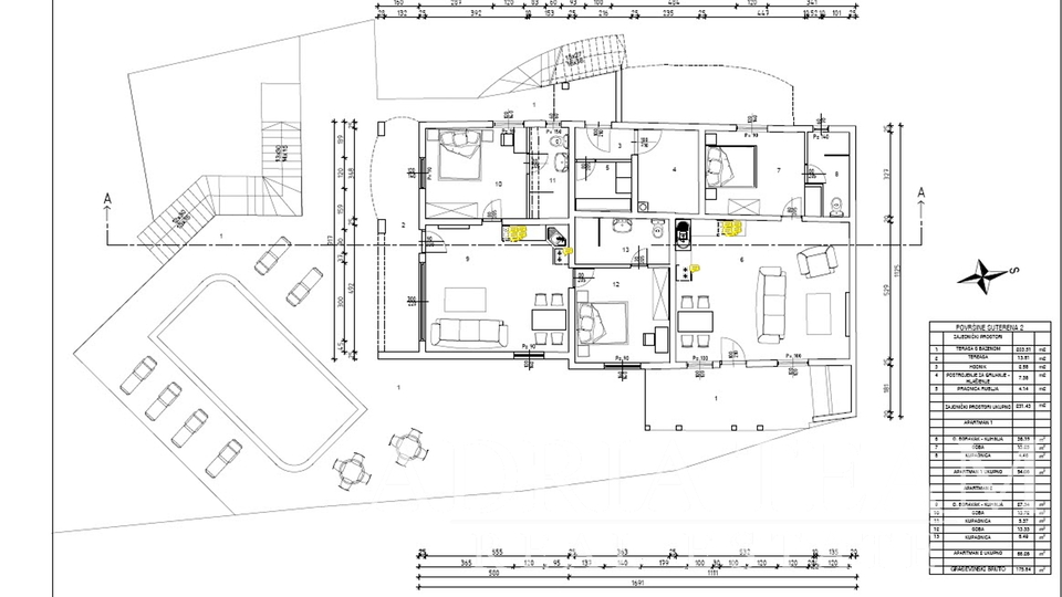 APARTMÁNOVÝ DŮM, 150 M OD MOŘE, VYNIKAJÍCÍ POZICE!! SPLIT – SLATINE