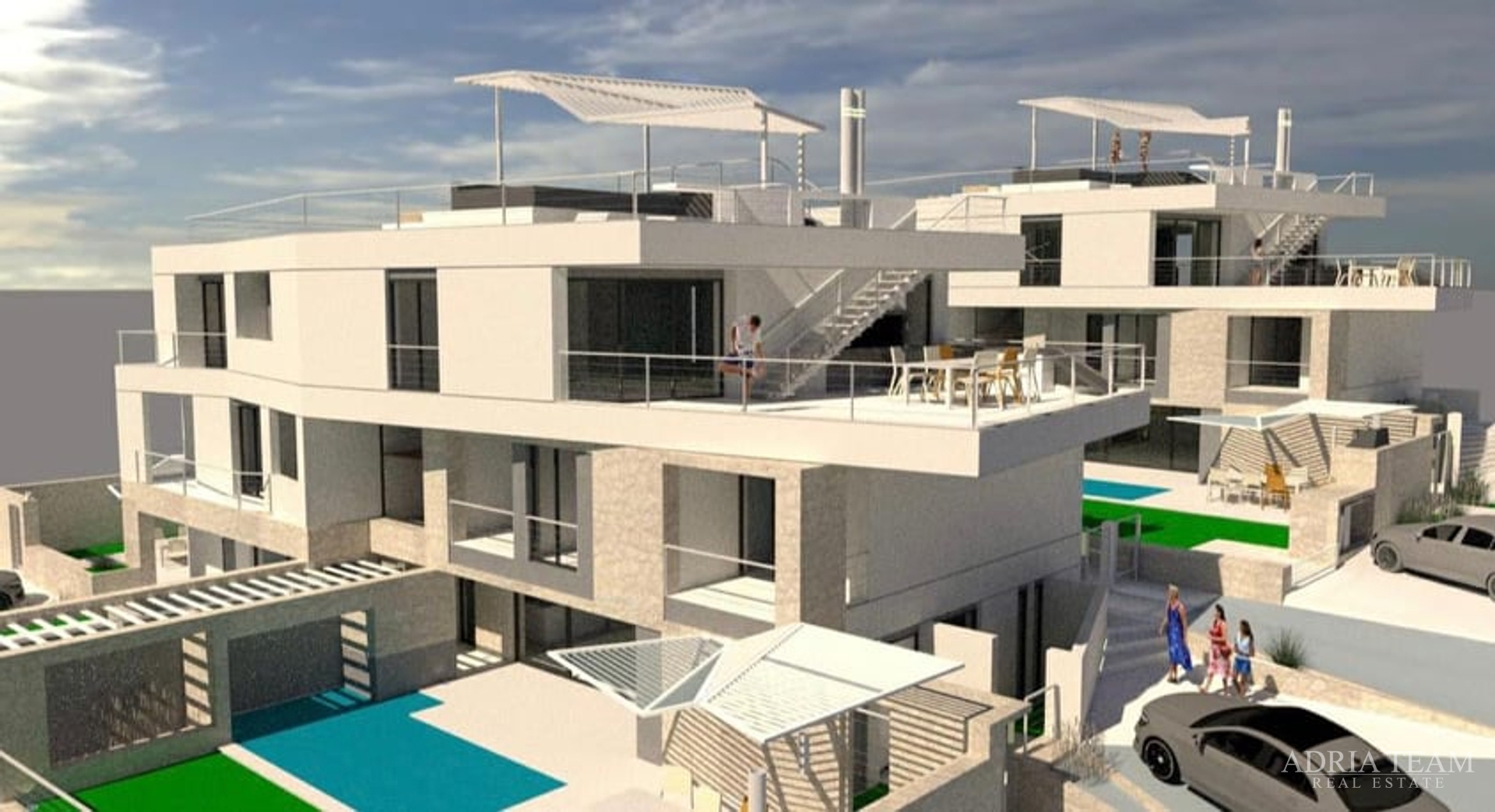 AKCIJA!! LUKSUZNI APARTMANI NA MIRNOJ LOKACIJI, 100 m OD MORA, KOŽINO - ZADAR