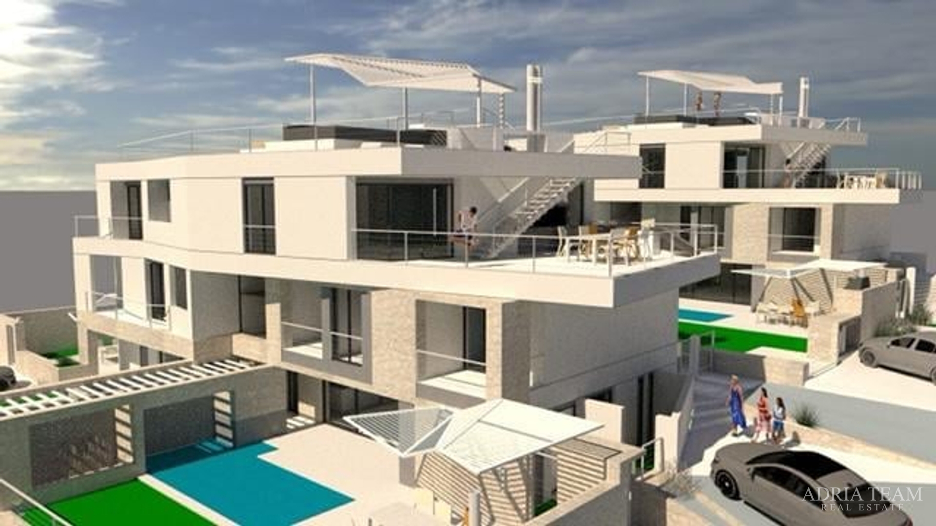 AKCIJA!! LUKSUZNI APARTMANI NA MIRNOJ LOKACIJI, 100 m OD MORA, KOŽINO - ZADAR
