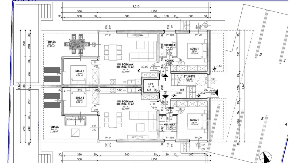 Ferienwohnung, 122 m2, Verkauf, Povljana