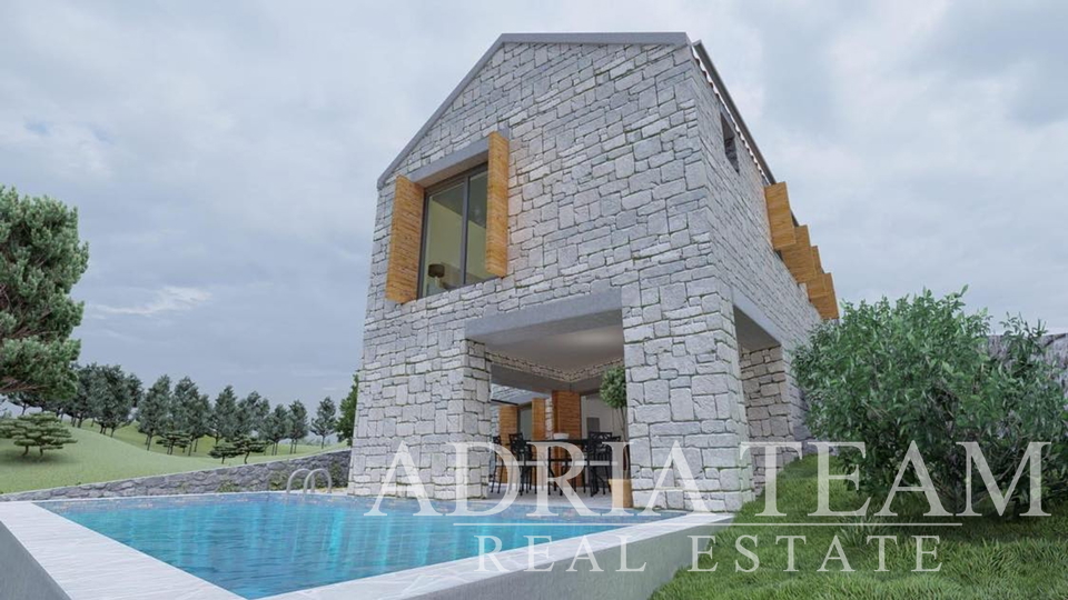 VILLA WITH POOL, 200 m FROM THE SEA, NOVIGRAD - ZADAR