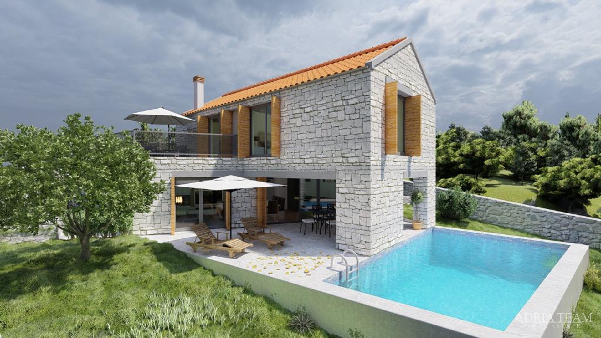 VILLA MIT SCHWIMMBAD, 200 M VOM MEER ENTFERNT, NOVIGRAD - ZADAR
