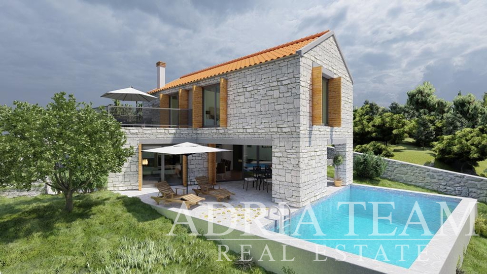 VILLA WITH POOL, 200 m FROM THE SEA, NOVIGRAD - ZADAR