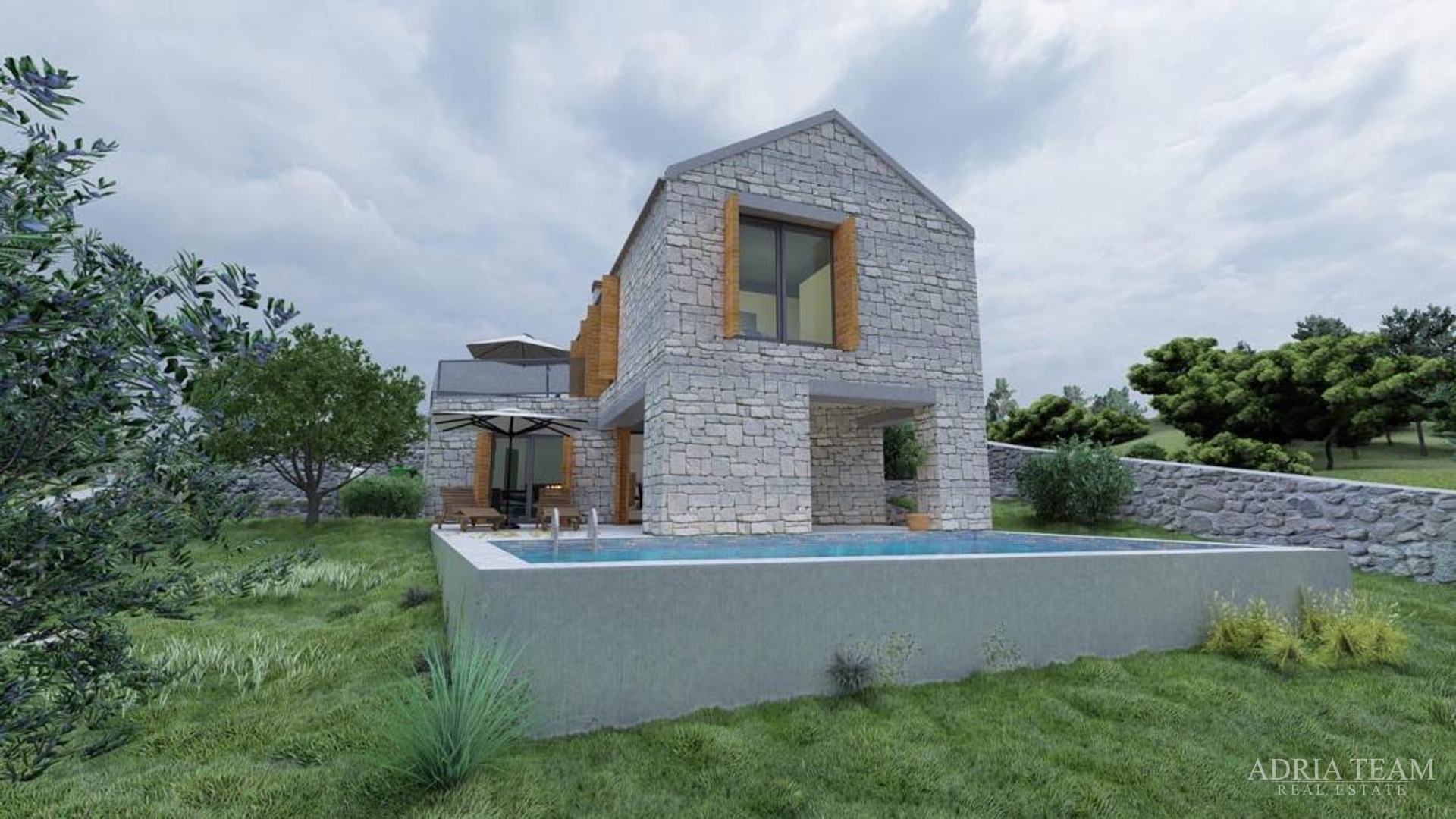 VILLA MIT SCHWIMMBAD, 200 M VOM MEER ENTFERNT, NOVIGRAD - ZADAR
