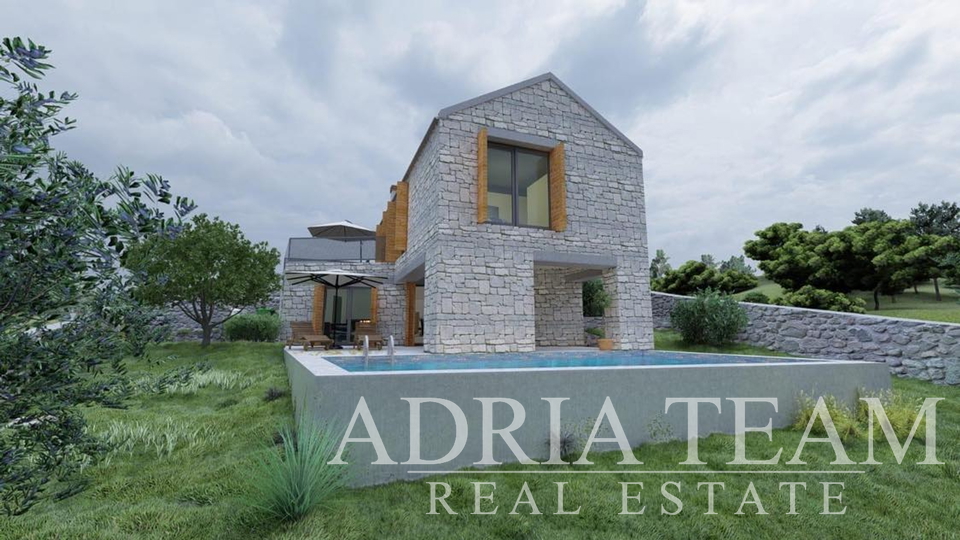 VILLA WITH POOL, 200 m FROM THE SEA, NOVIGRAD - ZADAR