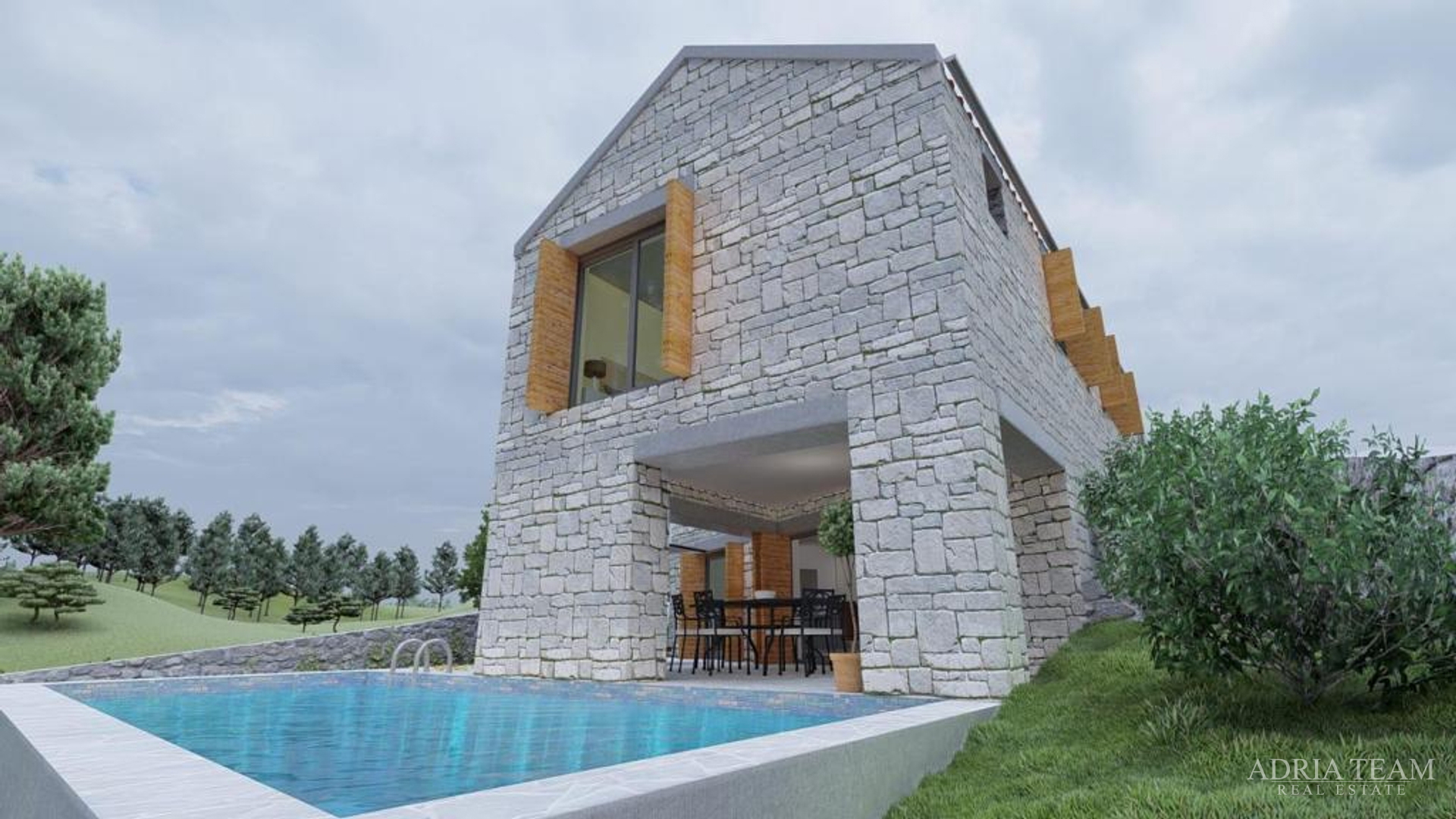 VILLA MIT SCHWIMMBAD, 200 M VOM MEER ENTFERNT, NOVIGRAD - ZADAR