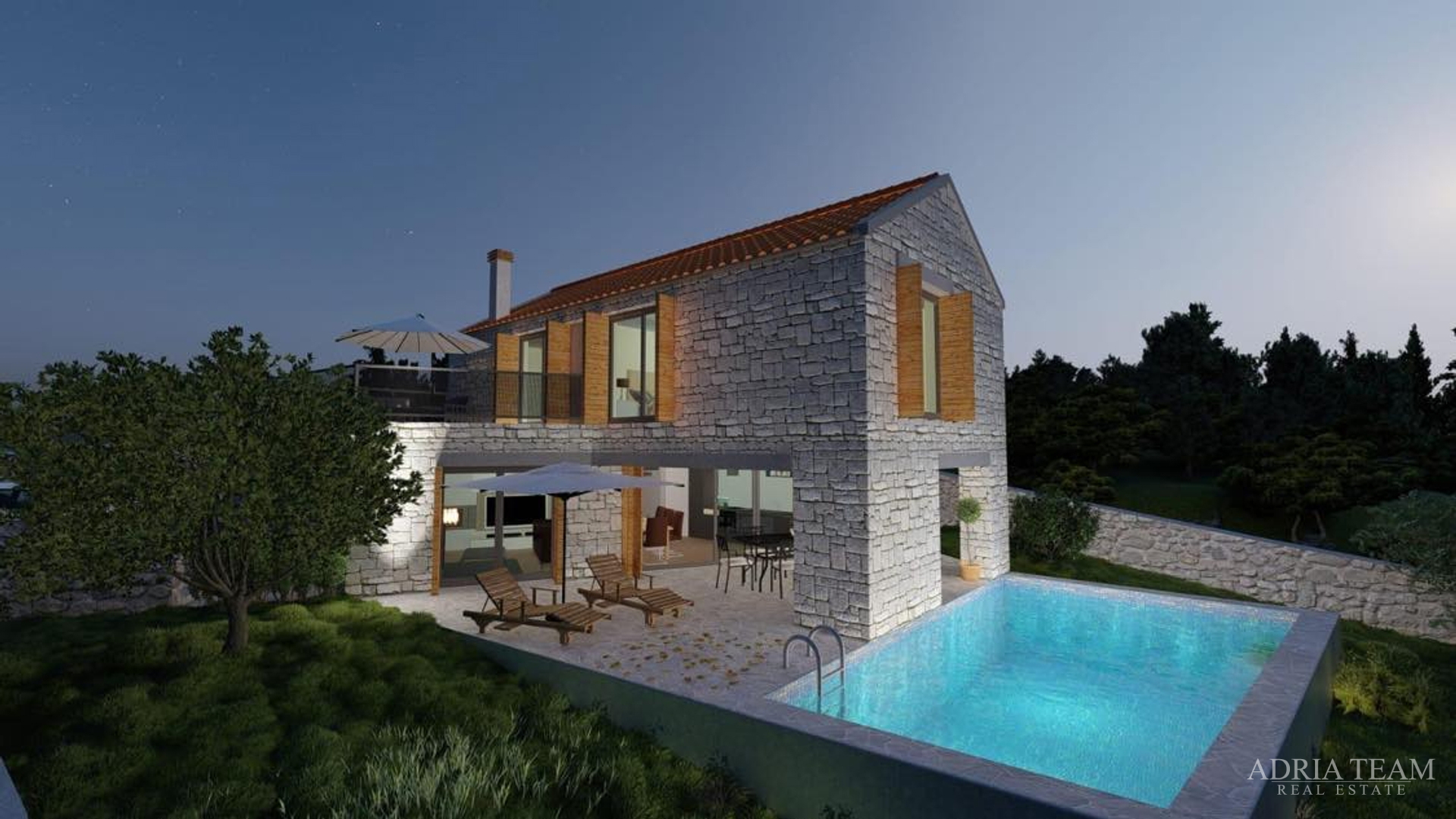 VILLA MIT SCHWIMMBAD, 200 M VOM MEER ENTFERNT, NOVIGRAD - ZADAR