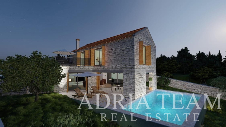 VILLA WITH POOL, 200 m FROM THE SEA, NOVIGRAD - ZADAR