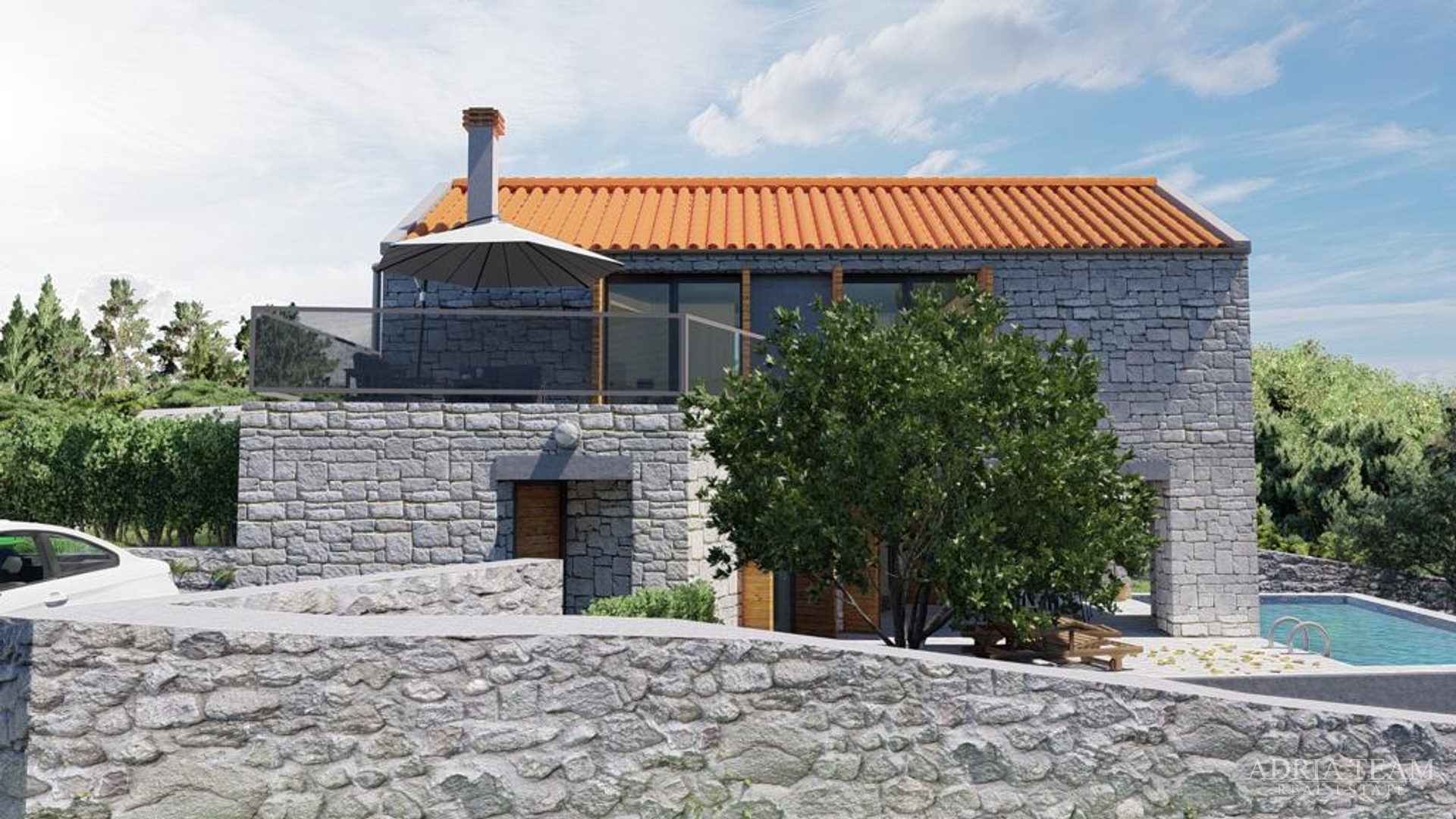 VILLA MIT SCHWIMMBAD, 200 M VOM MEER ENTFERNT, NOVIGRAD - ZADAR