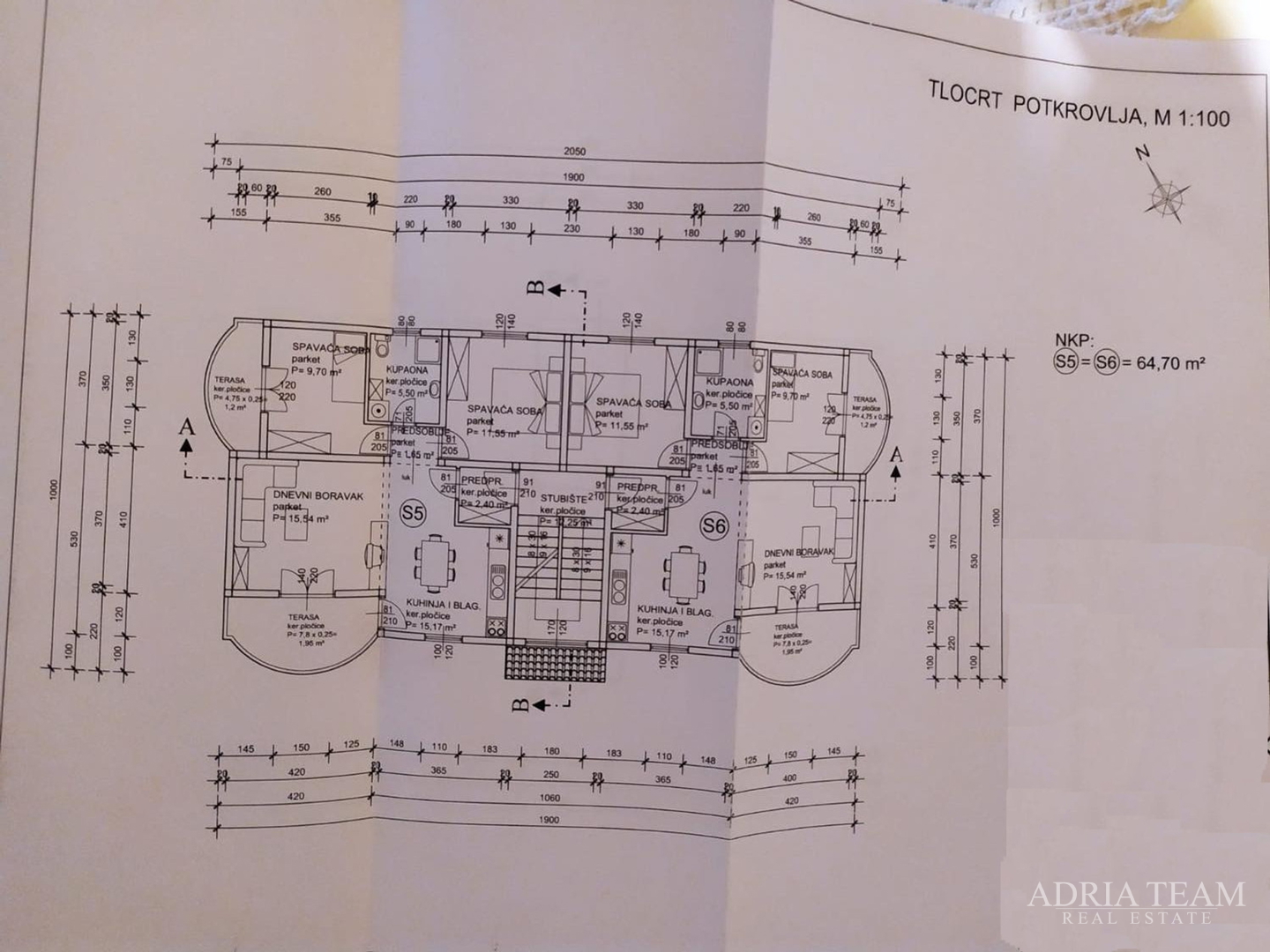 SALE!!! BUILDING LAND WITH PROJECT! 500 m FROM THE SEA, JASENICE - MASLENICA
