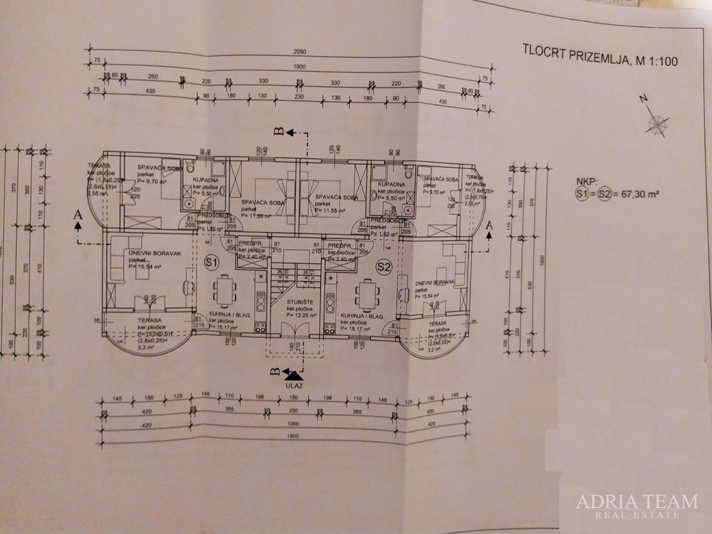 SALE!!! BUILDING LAND WITH PROJECT! 500 m FROM THE SEA, JASENICE - MASLENICA