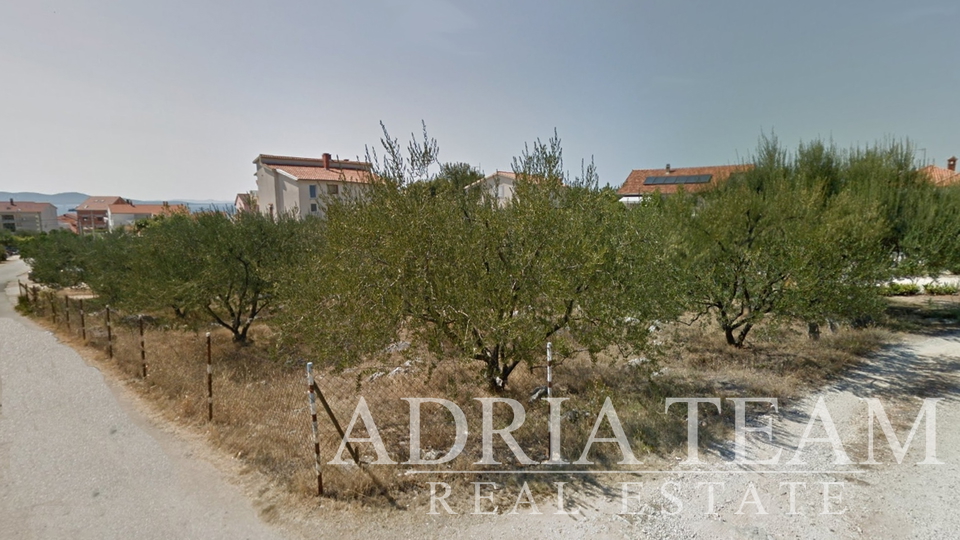 BUILDING LAND WITH SEA VIEW, 190 m FROM THE SEA AND THE BEACH, TOP POSITION, ZADAR - DIKLO