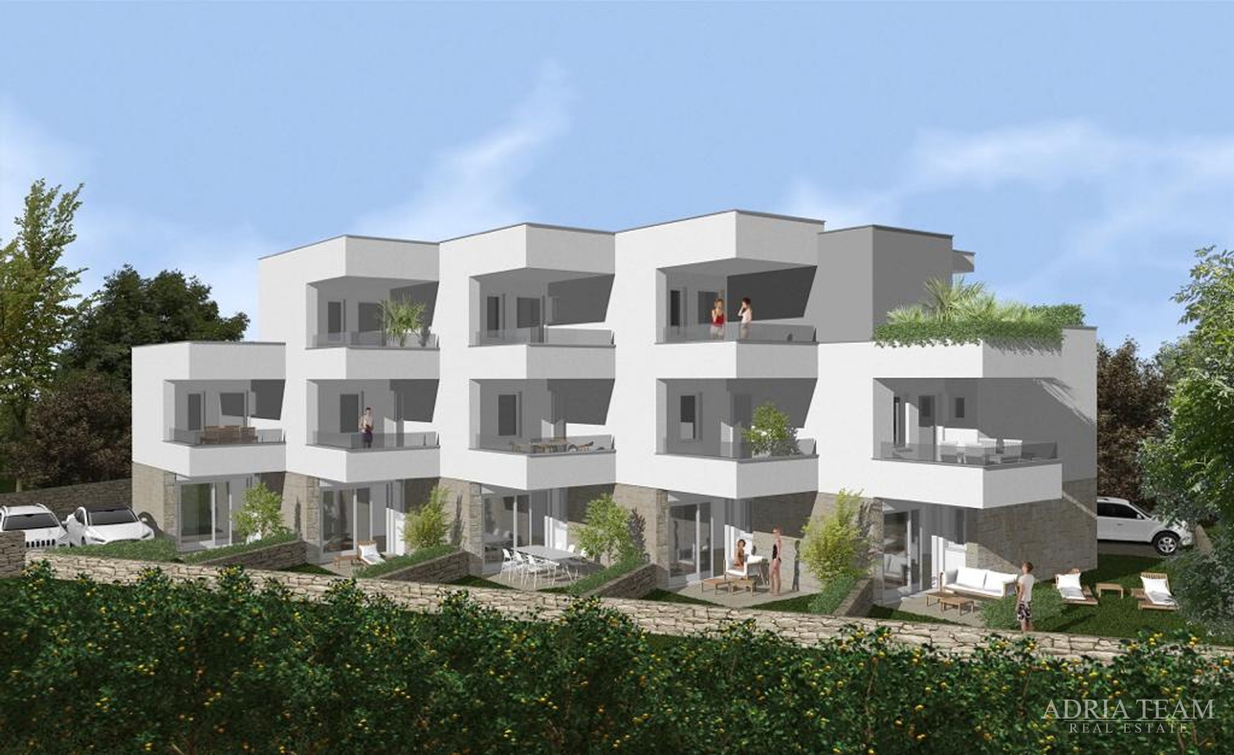 TOWNHOUSES WITH GARDENS, 200 M FROM THE BEACH!!! PRIME LOCATION!! PAG - NOVALJA