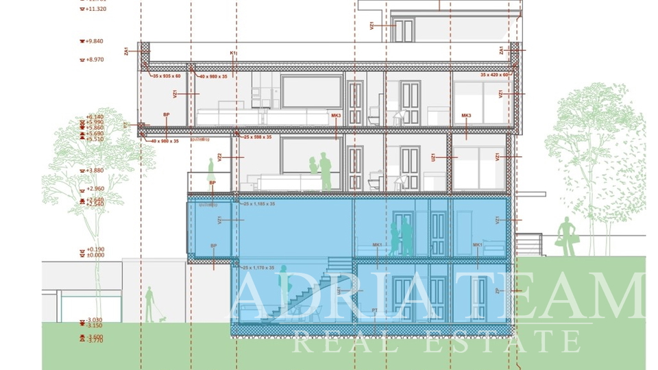 LUXUSNÍ APARTMÁNY S OTEVŘENÝM VÝHLEDEM NA MOŘE, 1. ŘADA K MOŘI, VINJERAC-ZADAR