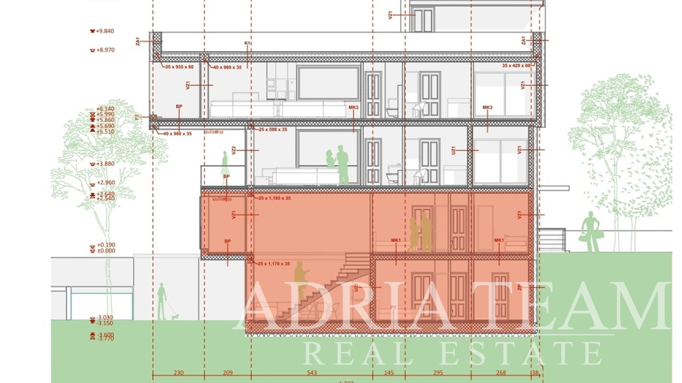 LUXUSNÍ APARTMÁNY S OTEVŘENÝM VÝHLEDEM NA MOŘE, 1. ŘADA K MOŘI, VINJERAC-ZADAR