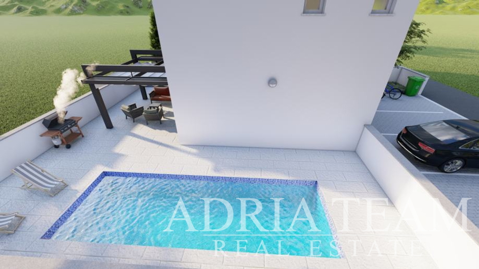 VILLA WITH POOL, 350 m FROM THE SEA, VIR - ZADAR