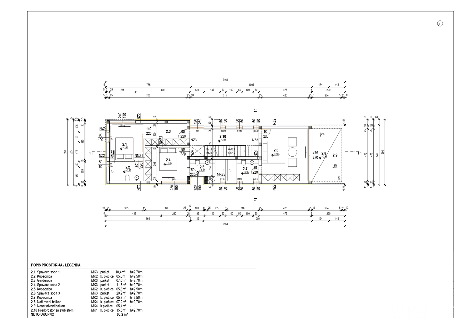VILA, NOVOGRADNJA, 205 m OD MORA - VRSI, MULO