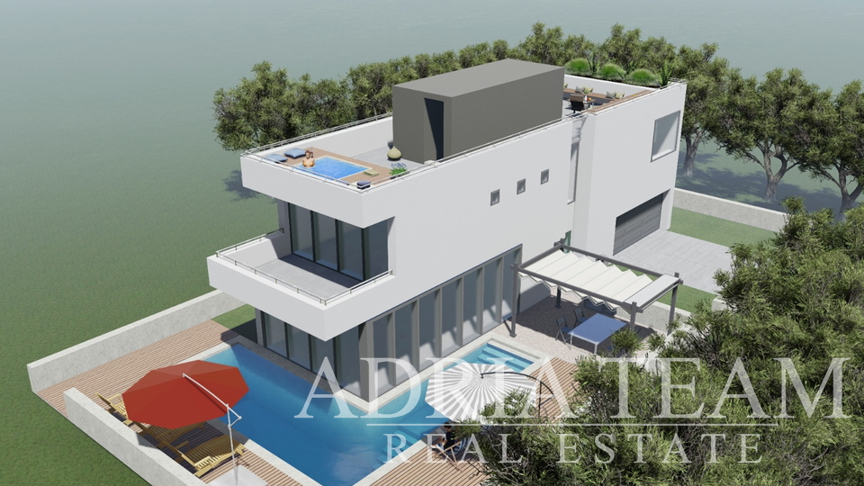 VILLA, NEW BUILDING, 205 M FROM THE SEA - VRSI, MULO