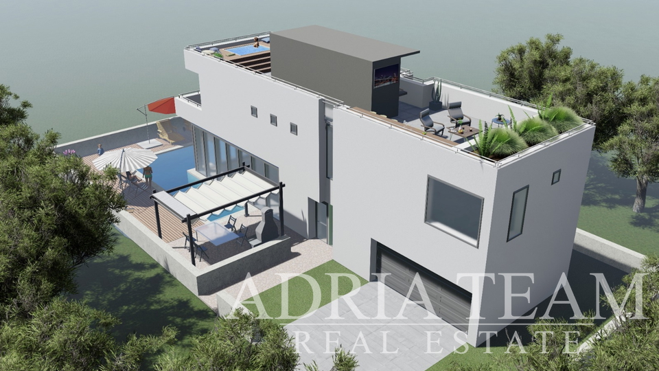 VILLA, NEW BUILDING, 205 M FROM THE SEA - VRSI, MULO