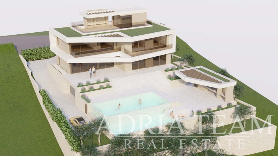 LUXURY VILLA, NEW CONSTRUCTION, 50 m FROM THE SEA - LOKVA ROGOZNICA, OMIŠ