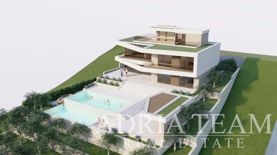 LUXURY VILLA, NEW CONSTRUCTION, 50 m FROM THE SEA - LOKVA ROGOZNICA, OMIŠ