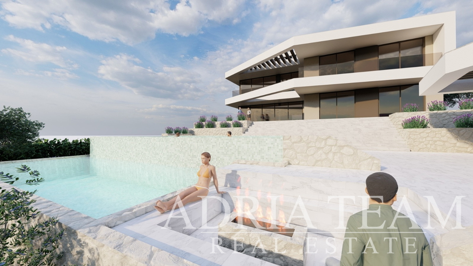 LUXURY VILLA, NEW CONSTRUCTION, 50 m FROM THE SEA - LOKVA ROGOZNICA, OMIŠ