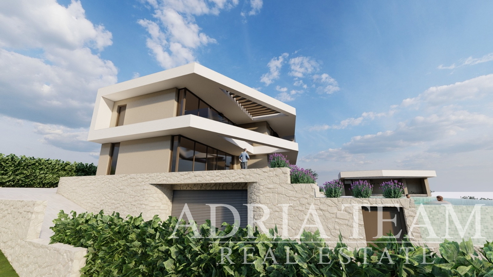 LUXURY VILLA, NEW CONSTRUCTION, 50 m FROM THE SEA - LOKVA ROGOZNICA, OMIŠ