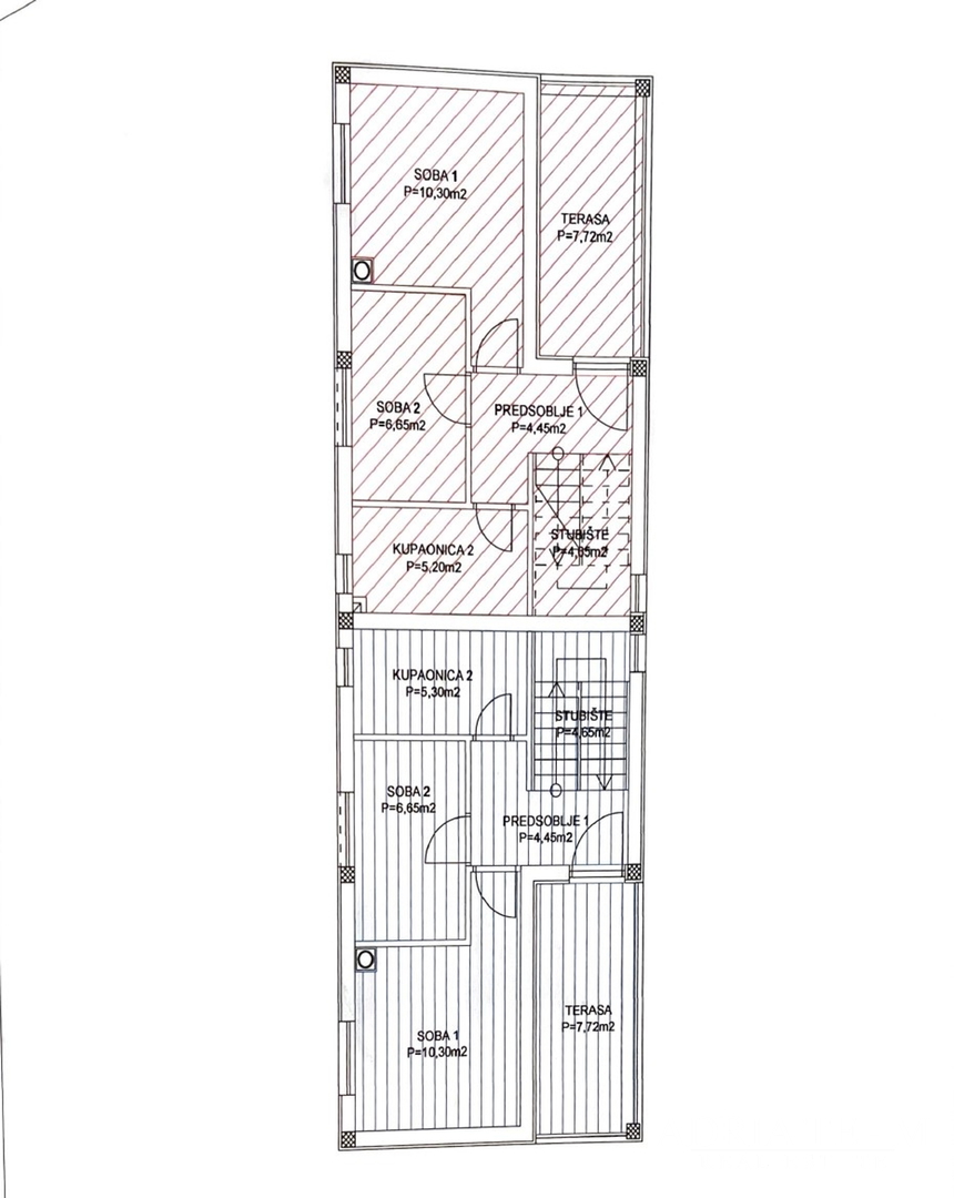 TROETAŽNI APARTMAN U STAMBENOJ ZGRADI - VRSI