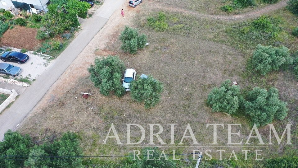 BUILDING LAND WITH SEA VIEW, 200 m FROM THE SEA, MRLJANE - PAŠMAN