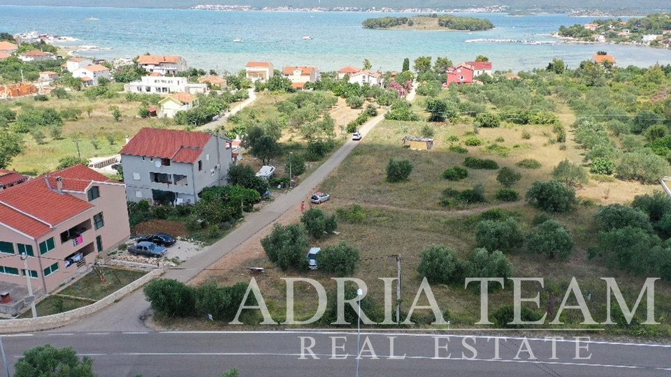 BUILDING LAND WITH SEA VIEW, 200 m FROM THE SEA, MRLJANE - PAŠMAN