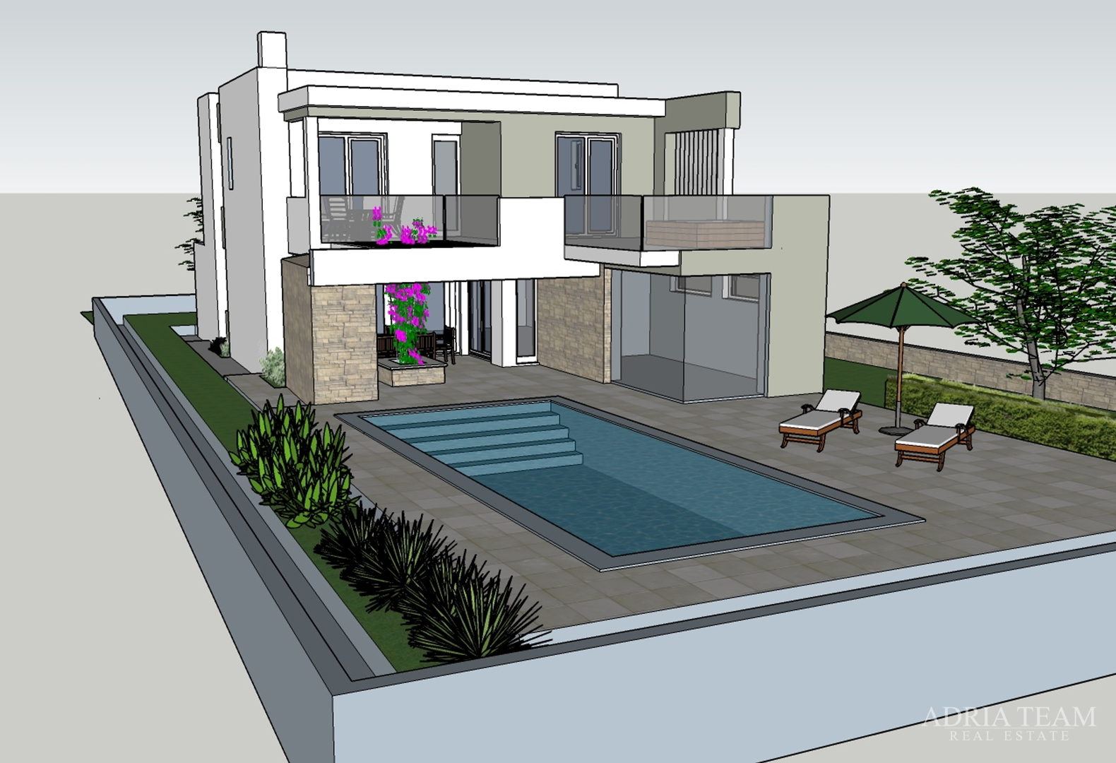 GRAĐEVINSKO ZEMLJIŠTE S DOZVOLOM ZA VILU S BAZENOM, LJUBAČ - RAŽANAC