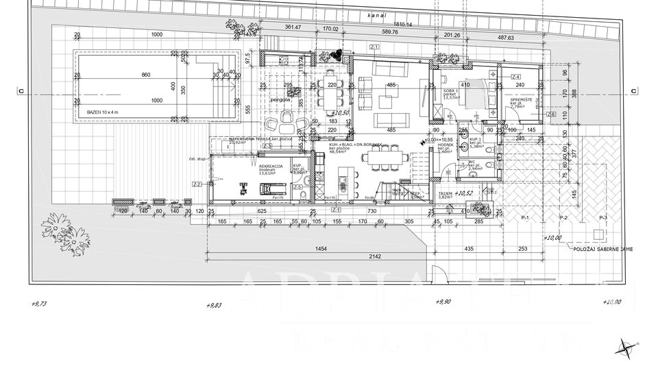 BUILDING LAND WITH PERMIT FOR VILLA WITH POOL, LJUBAČ - RAŽANAC