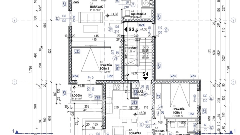 APARTMÁNY NA VÝBORNÉ LOKALITĚ V URBNÁNNÍ VILE, NOVOSTAVBA - POVLJANA, PAG