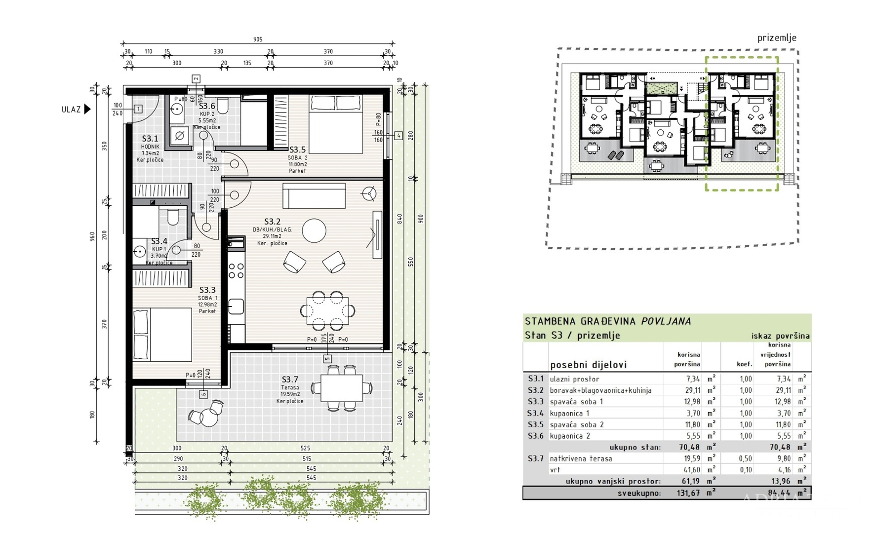 MODERNI APARTMANI U NOVOGRADNJI - POVLJANA, PAG (ZAPAD)