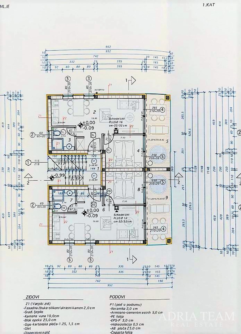 KUĆA SA 6 STAMBENIH JEDINICA, 70 m OD MORA - VIR