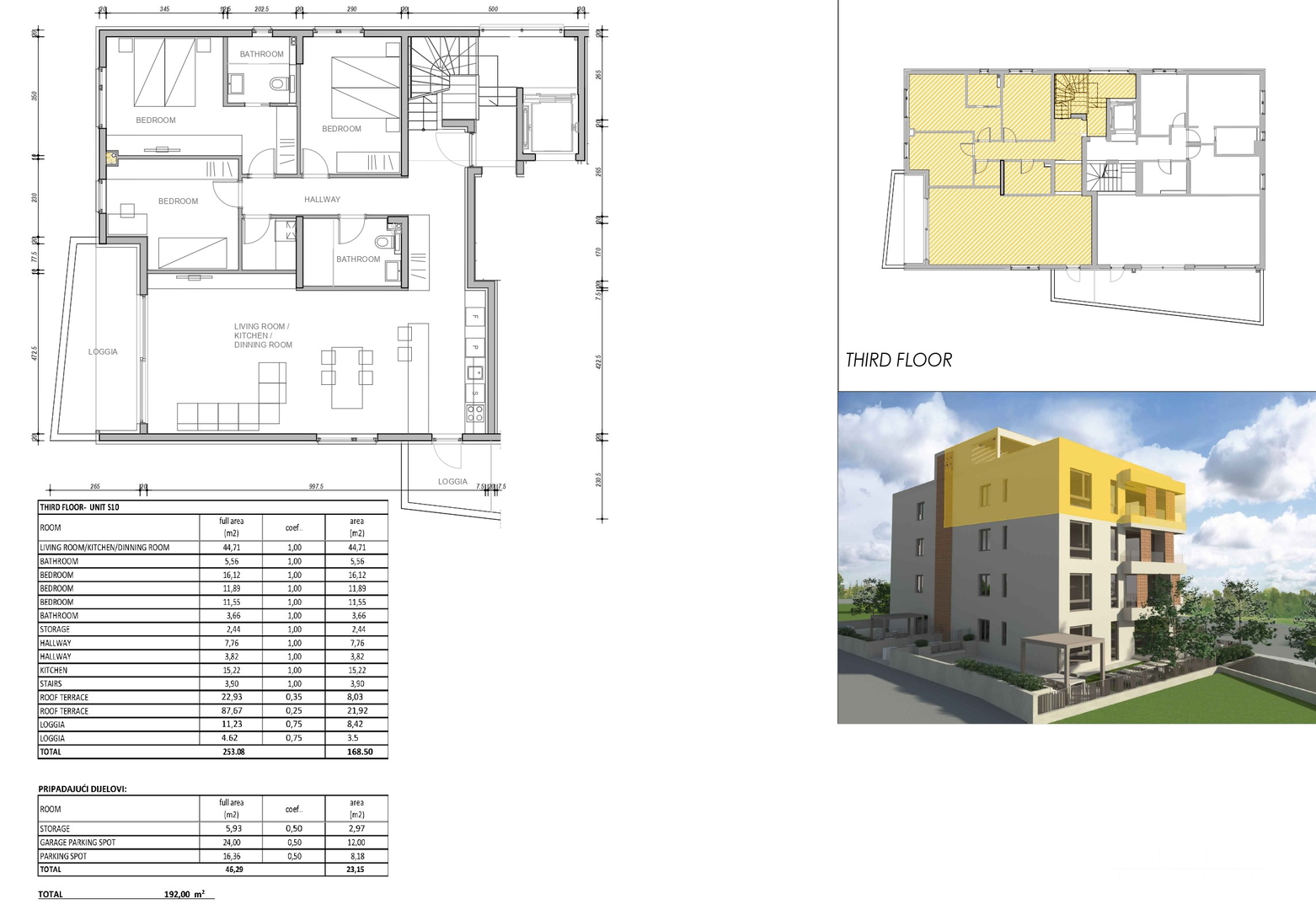 PENTHOUSE S KROVNIM TERASAMA U STAMBENOJ ZGRADI, NOVOGRADNJA - VITRENJAK, ZADAR