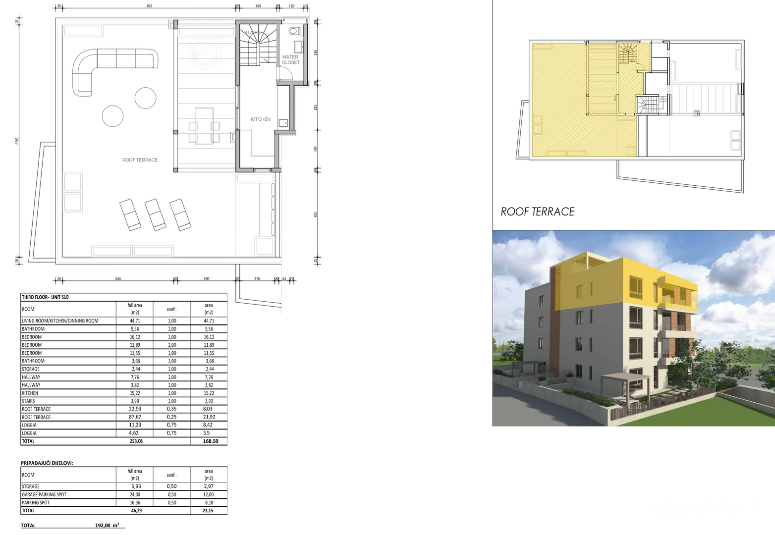 PENTHOUSE S KROVNIM TERASAMA U STAMBENOJ ZGRADI, NOVOGRADNJA - VITRENJAK, ZADAR