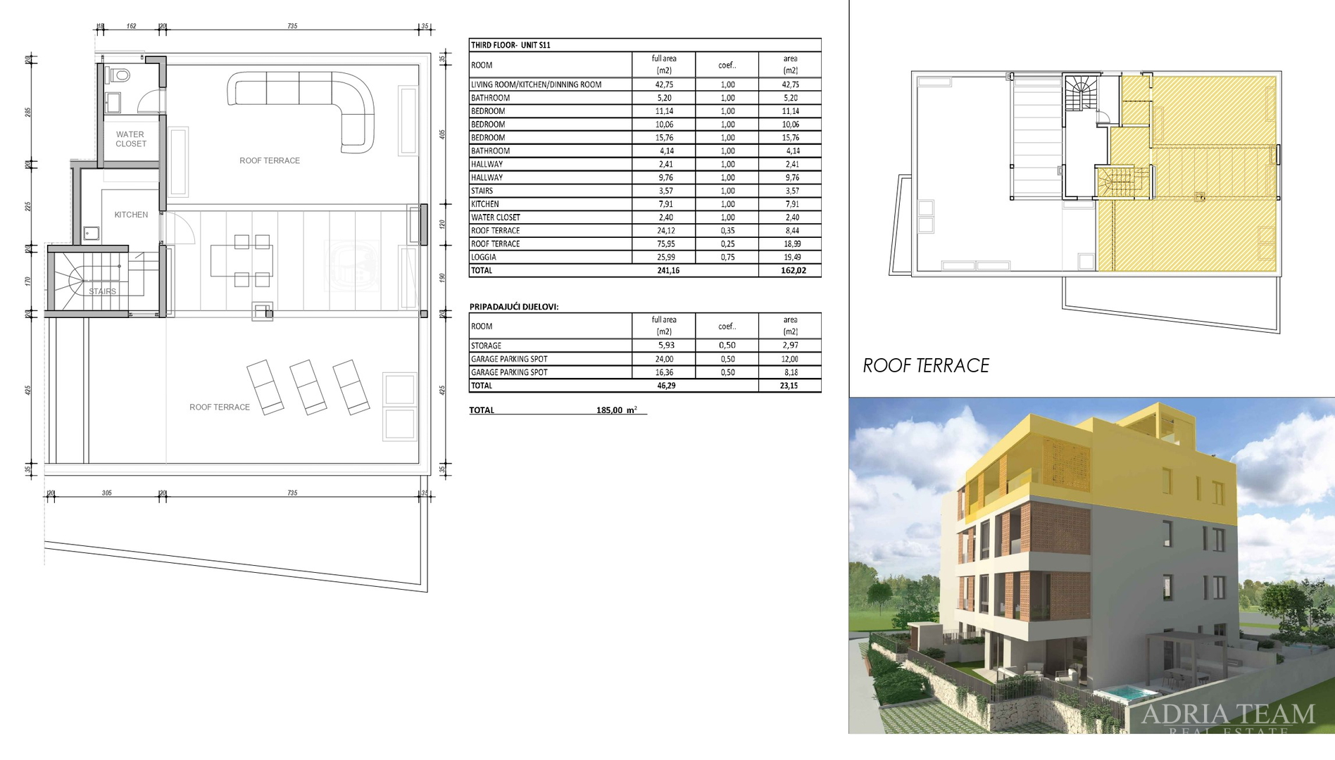 PENTHOUSE S KROVNIM TERASAMA U STAMBENOJ ZGRADI, NOVOGRADNJA - VITRENJAK, ZADAR