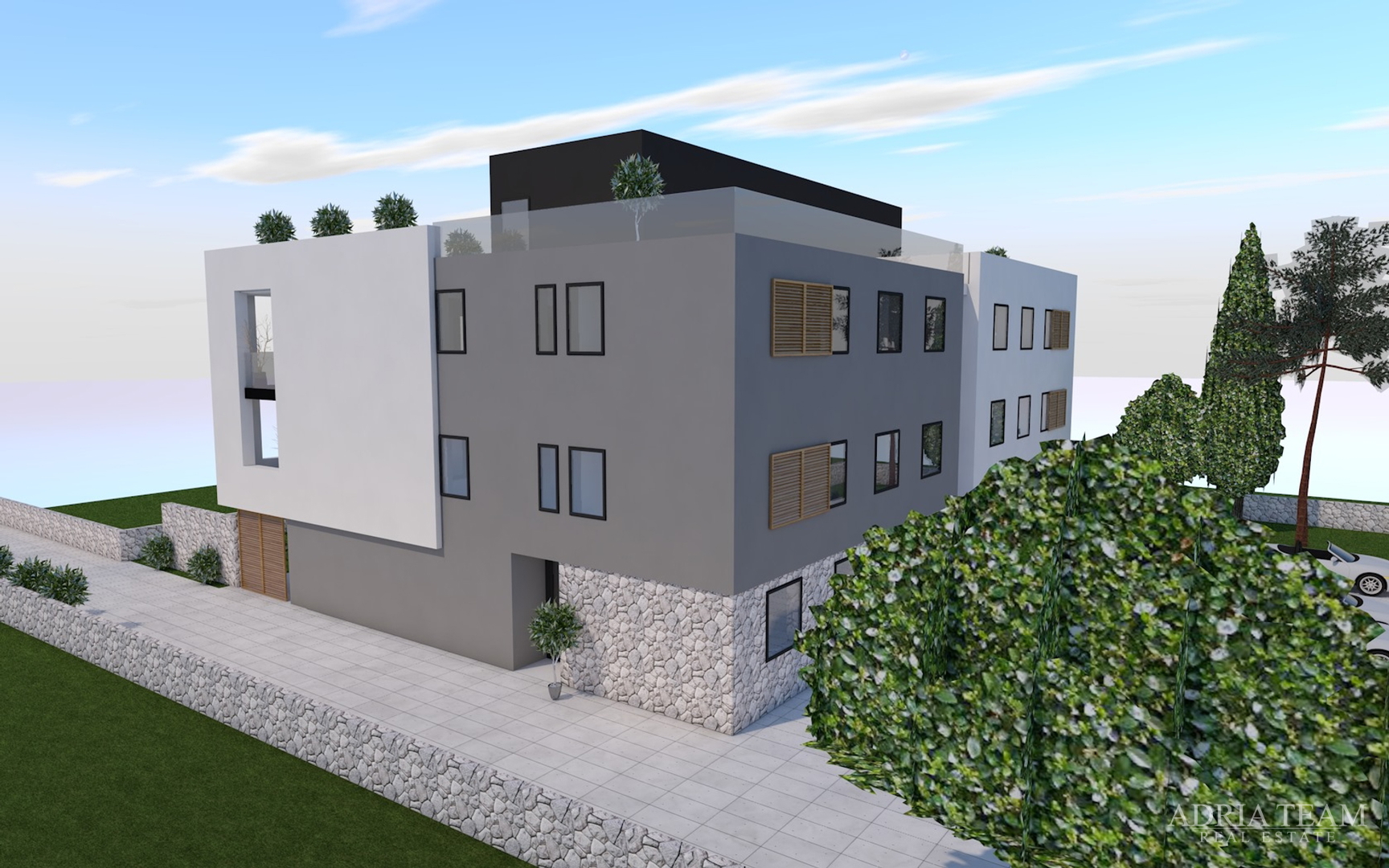 ONE-STOREY AND MULTI-STOREY APARTMENTS IN RESIDENTIAL BUILDING, NEW CONSTRUCTION, 150 m FROM SEA - PRIVLAKA